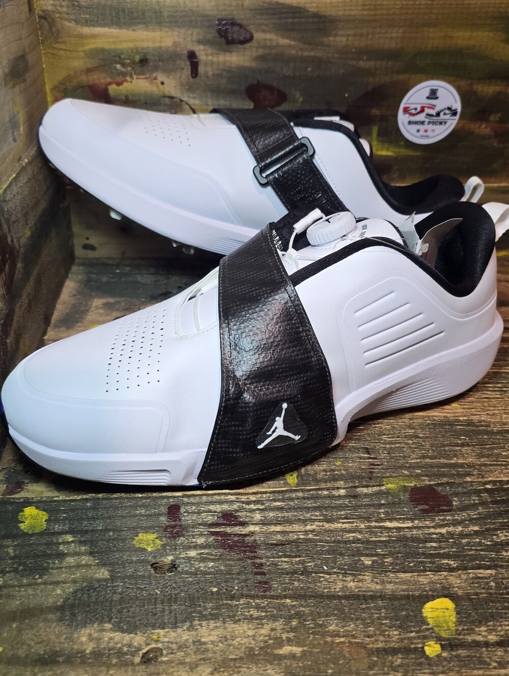 Nike Jordan Air Rev White Black Athletic Golf Shoes FV6338-103 Men's Size 11 New
